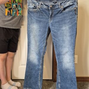 Silver Jeans Blue Flare Wide Leg Denim